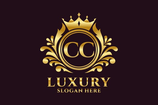 Initial CC Letter Royal Luxury Logo template in vector art for luxurious branding projects and other vector illustration.