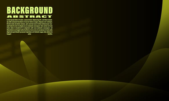 abstract background geometric liquid wave gradient yellow banana color with shadow overlay window eps 10 vector