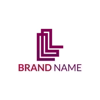 simple modern double L logo design, suitable for any companies logo with letter L as initials vector