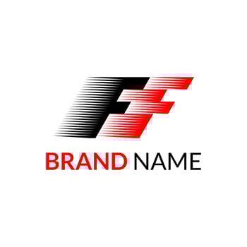 simple modern letter FF logo design vector