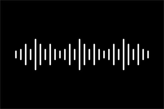 Sound Wave Music Volume Icon Symbol for Logo, Apps, Pictogram, Website or Graphic Design Element. Vector Illustration