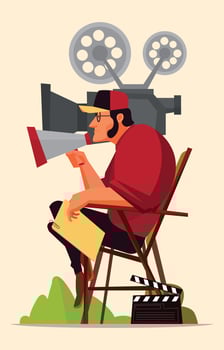 Movie Director Character Concept vector
