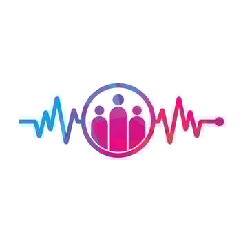 People Beat logo. Community logo template designs vector illustration. People Beat Icon.