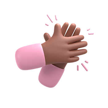 brown clap hands gesture 3d icon png