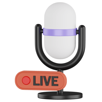 Live Broadcast 3D Render Icon png