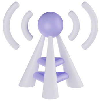 Network Pole 3D Render Icon png