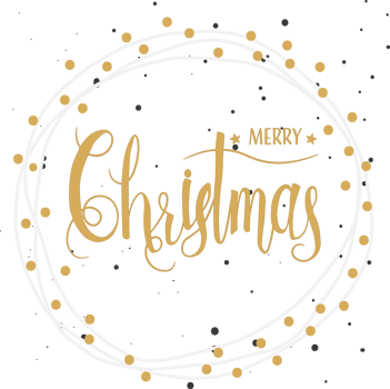 golden merry christmas wreath frame with hand written calligraphy png