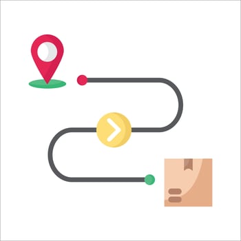 Delivery location flat icon vector