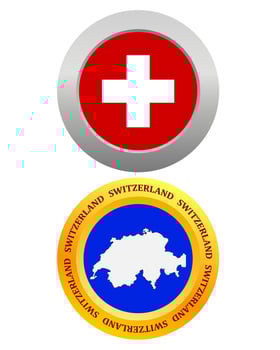 button as a symbol SWITZERLAND flag and map on a white background vector