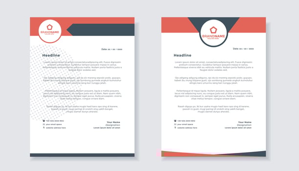 new modern elegant of letterhead template for stationary design for business corporation vector