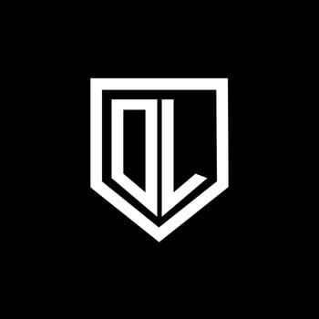 DL letter logo design with black background in illustrator. Vector logo, calligraphy designs for logo, Poster, Invitation, etc.