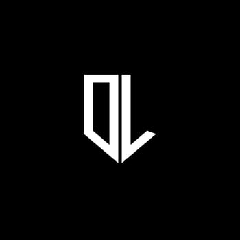 DL letter logo design with black background in illustrator. Vector logo, calligraphy designs for logo, Poster, Invitation, etc.