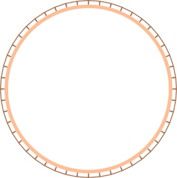 Circular Border Frames Isolated on White Background.  Trendy design element for border frame, logo, blackout tattoo, symbol, web, prints, posters, template, pattern and abstract background vector