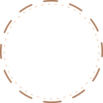 Circular Border Frames Isolated on White Background.  Trendy design element for border frame, logo, blackout tattoo, symbol, web, prints, posters, template, pattern and abstract background vector