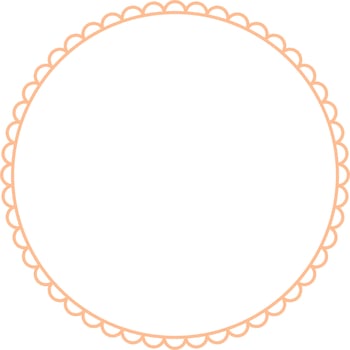 Circular Border Frames Isolated on White Background.  Trendy design element for border frame, logo, blackout tattoo, symbol, web, prints, posters, template, pattern and abstract background vector