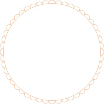 Circular Border Frames Isolated on White Background.  Trendy design element for border frame, logo, blackout tattoo, symbol, web, prints, posters, template, pattern and abstract background vector