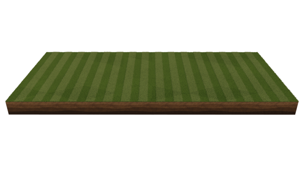 3d rendering image of grass field island on transparent background png