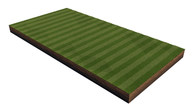 3d rendering image of grass field island on transparent background png