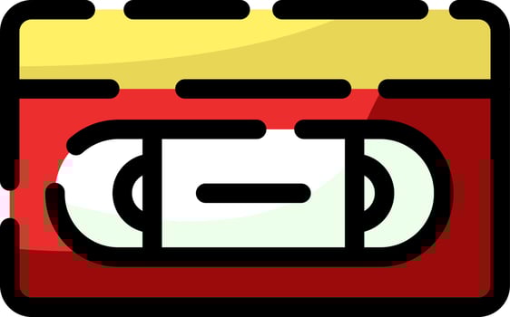 Cinema casette, illustration, vector on a white background.
