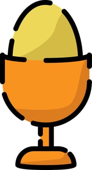 Boiled egg, illustration, vector on a white background.