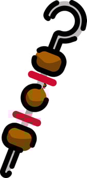 Food barbeque, illustration, vector on a white background.