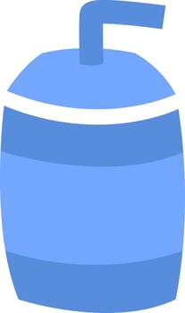 Take away soda drink, illustration, vector on a white background.