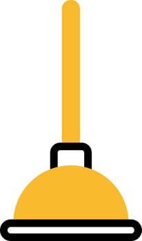 Toilet plunger, illustration, vector on a white background.