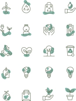 Ecological biology, illustration, vector on a white background.