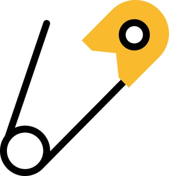 Fabric pin, illustration, vector on a white background.