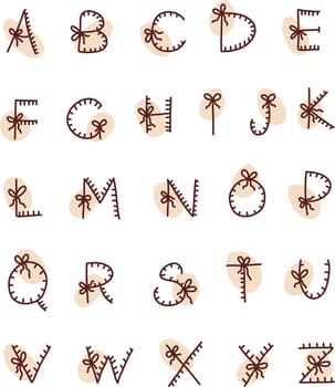Letter order, illustration, vector on a white background.