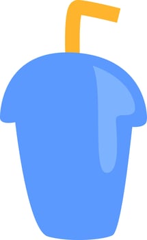 Birthday soda, illustration, vector on a white background.