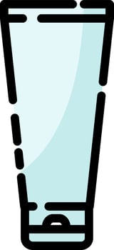 Dental toothpaste, illustration, vector on a white background.