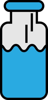 Sealed water bottle, illustration, vector on a white background.