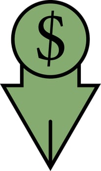 Financial transfer, illustration, vector on a white background.