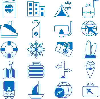 Holiday travel, illustration, vector on a white background.