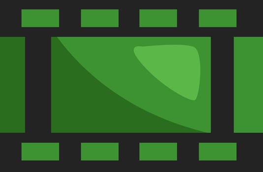 Movie track, illustration, vector on a white background.
