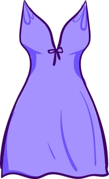 Purple dress, illustration, vector on white background.