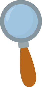 Magnifying glass, illustration, vector on white background.