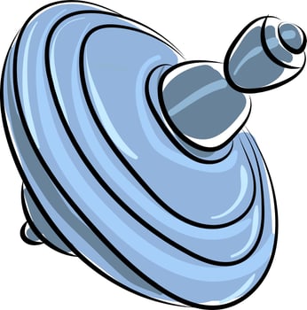 Blue toy, illustration, vector on white background.
