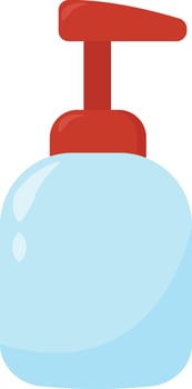 Liquid soap, illustration, vector on white background.