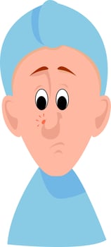 Pimple, illustration, vector on white background.