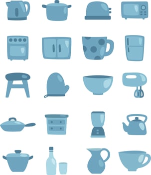 Kitchen ware, illustration, vector, on a white background. vector