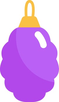 Dark purple christmas toy, illustration, vector, on a white background. vector