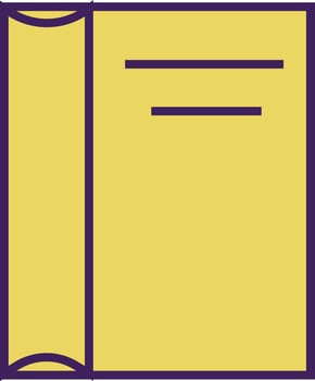Yellow book, illustration, vector, on a white background. vector