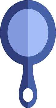 Purple mirror, illustration, vector, on a white background. vector