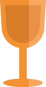 Orange wine glass, illustration, vector, on a white background. vector