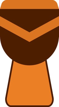 One drum, illustration, vector, on a white background. vector