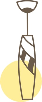Stylish chandelier, illustration, vector on a white background.