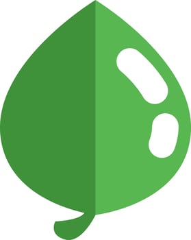 Green leaf, illustration, vector on a white background.