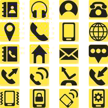 Phone contacts, illustration, vector on a white background.